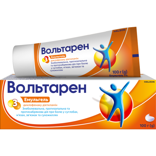 Вольтарен 1% емульгель 100 г купити - фото №1 Вольтарен 1% емульгель 100 г купити