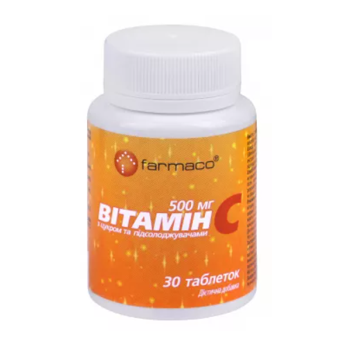 Витамин С 500 мг таблетки жевательные №30 в городе Одесса : цены, характеристики. - фото №1 Витамин С 500 мг таблетки жевательные №30 в городе Одесса : цены, характеристики.