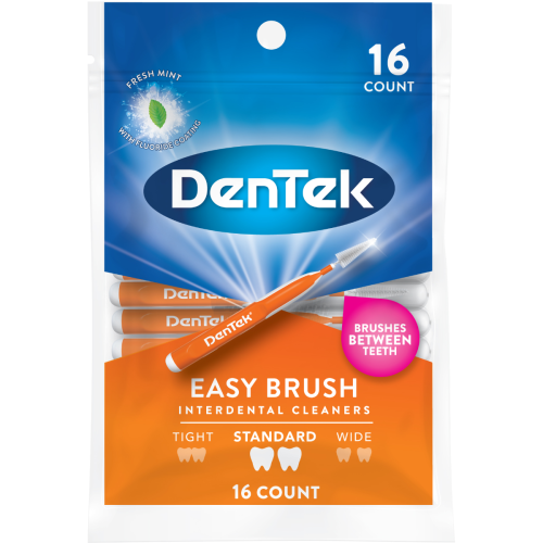 Межзубная щетка DenTek Удобное очищение для стандартных промежутков 2.2-3.8 мм, 16 шт. ADD - фото №1 Межзубная щетка DenTek Удобное очищение для стандартных промежутков 2.2-3.8 мм, 16 шт. ADD