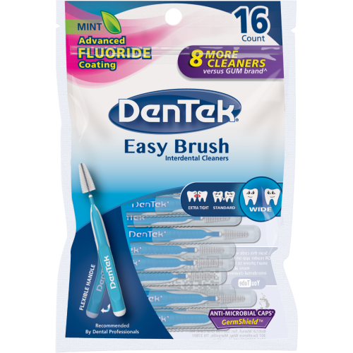 Межзубная щетка DenTek Удобное очищение для широких промежутков 3.5-6.8 мм, 16 шт. ADD - фото №1 Межзубная щетка DenTek Удобное очищение для широких промежутков 3.5-6.8 мм, 16 шт. ADD