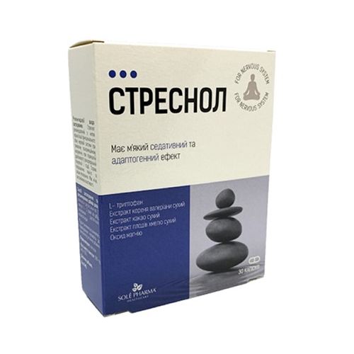 Стреснол 500 мг капсулы №30 купить - фото №1 Стреснол 500 мг капсулы №30 купить
