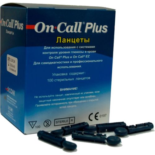 Ланцети On Call Plus універсальні, 100 шт. купити - фото №1 Ланцети On Call Plus універсальні, 100 шт. купити