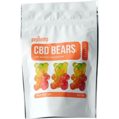 Pephemp Желейні цукерки ведмедики CBD з канабідіолом 80 г в місті Одеса : ціни, характеристика. - фото №1 Pephemp Желейні цукерки ведмедики CBD з канабідіолом 80 г в місті Одеса : ціни, характеристика.