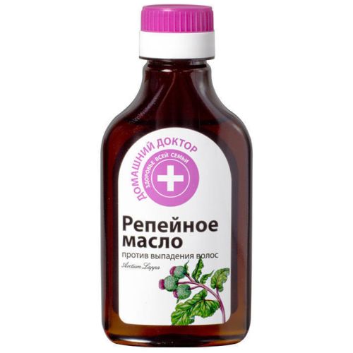 Масло Домашний Доктор Репейное против выпадения волос 100 мл в аптеке - фото №1 Масло Домашний Доктор Репейное против выпадения волос 100 мл в аптеке