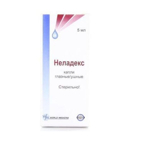 Неладекс очні/вушні краплі 5 мл в місті Одеса : ціни, характеристика. - фото №1 Неладекс очні/вушні краплі 5 мл в місті Одеса : ціни, характеристика.