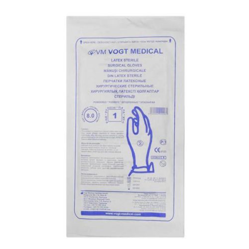 Рукавички Vogt Medical хірургічні стерильні р.8 в місті Харків : ціни, характеристика. - фото №1 Рукавички Vogt Medical хірургічні стерильні р.8 в місті Харків : ціни, характеристика.