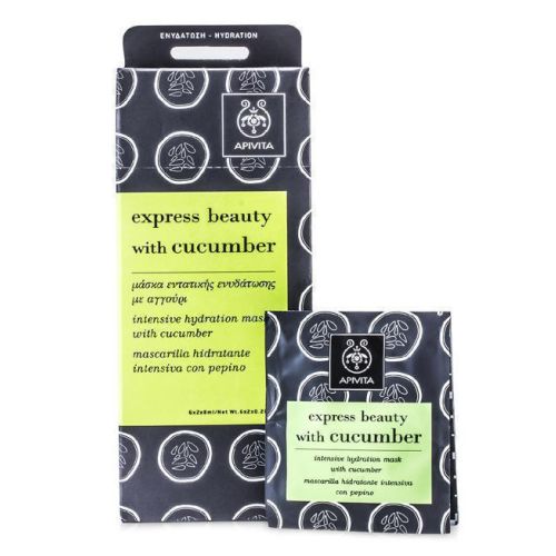 Маска Apivita (Апивита) Express Beauty интенсивно увлажняющая с огурцом 2х8 мл в интернет-аптеке - фото №1 Маска Apivita (Апивита) Express Beauty интенсивно увлажняющая с огурцом 2х8 мл в интернет-аптеке