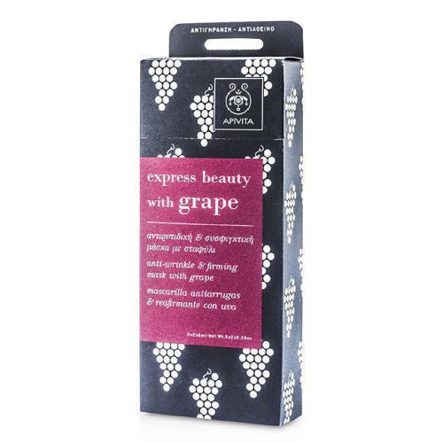 Маска Apivita (Апивита) Express Beauty против морщин для упругости кожи с виноградом 2х8 мл заказать - фото №1 Маска Apivita (Апивита) Express Beauty против морщин для упругости кожи с виноградом 2х8 мл заказать