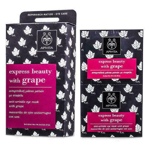 Маска Apivita (Апивита) Express Beauty против морщин с виноградом для кожи вокруг глаз 2х2 мл цена - фото №1 Маска Apivita (Апивита) Express Beauty против морщин с виноградом для кожи вокруг глаз 2х2 мл цена