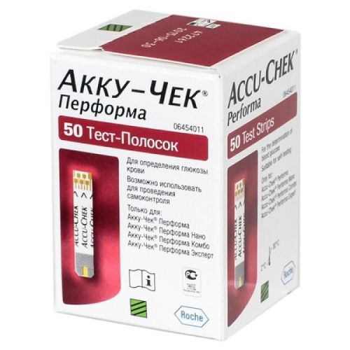 Тест-полоски Accu-Chek Performa №50 в интернет-аптеке - фото №1 Тест-полоски Accu-Chek Performa №50 в интернет-аптеке