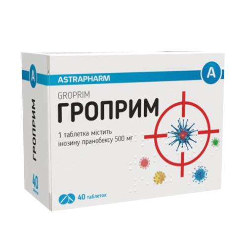 Гроприм 500 мг таблетки №40 в місті Одеса : ціни, характеристика. - фото №1 Гроприм 500 мг таблетки №40 в місті Одеса : ціни, характеристика.