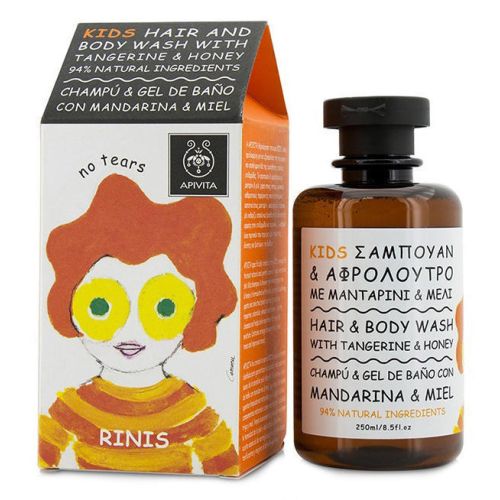 Средство Apivita (Апивита) Kids для мытья волос и тела с мандарином и медом 250 мл цена - фото №1 Средство Apivita (Апивита) Kids для мытья волос и тела с мандарином и медом 250 мл цена