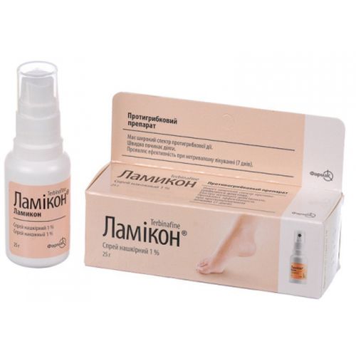 Ламікон 1% спрей 25 г ADD - фото №1 Ламікон 1% спрей 25 г ADD