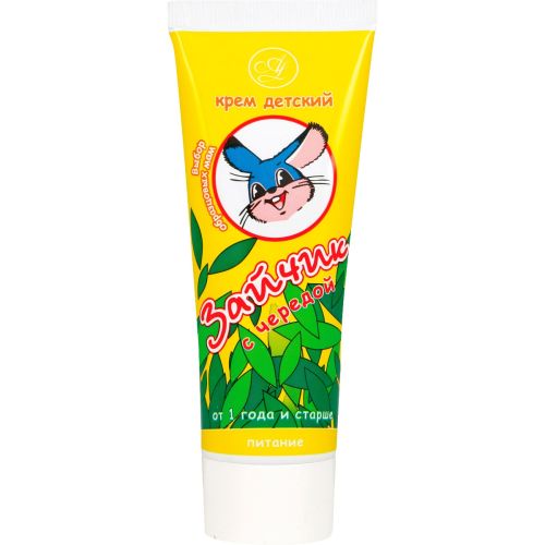 Крем Амальгама Люкс Зайчик детский с чередой, 75 мл купить - фото №1 Крем Амальгама Люкс Зайчик детский с чередой, 75 мл купить
