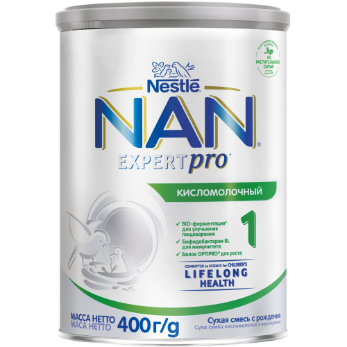 Суміш молочна Nestle NAN ExpertPro Кисломолочний 1, від народження, 400 г в Україні - фото №1 Суміш молочна Nestle NAN ExpertPro Кисломолочний 1, від народження, 400 г в Україні