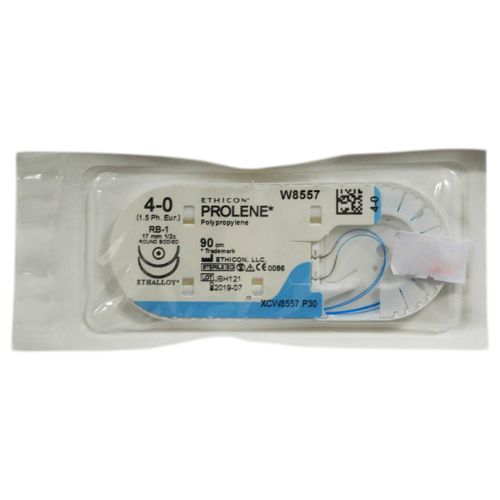Шовный материал Пролен 4-0 колющие II-иглы 17 мм 90 см W8557 цена - фото №1 Шовный материал Пролен 4-0 колющие II-иглы 17 мм 90 см W8557 цена