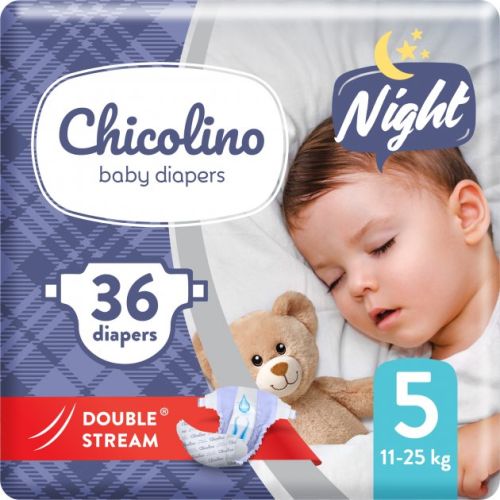 Підгузки Chicolino Night нар. 5 (11-25кг), 36 шт. в місті Одеса : ціни, характеристика. - фото №1 Підгузки Chicolino Night нар. 5 (11-25кг), 36 шт. в місті Одеса : ціни, характеристика.