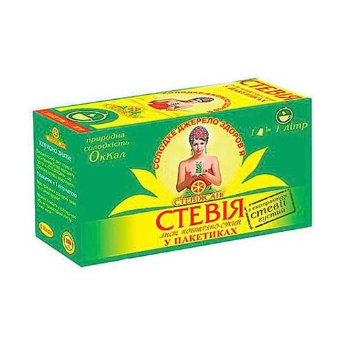 Стевия пак.3г N20 лист стевии возд.-сух. в аптеці - фото №1 Стевия пак.3г N20 лист стевии возд.-сух. в аптеці