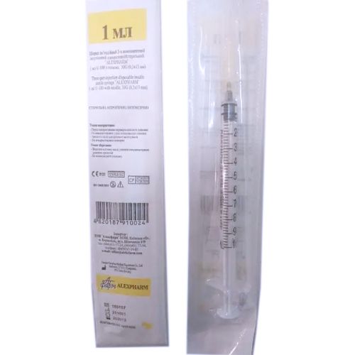 Шприц инсулиновый 1 мл U-100 Alexpharm 3-х компонентный, с несъемной иглой, 30G (0.4 x 13 мм) №1 в городе Чернигов : цены, характеристики. - фото №1 Шприц инсулиновый 1 мл U-100 Alexpharm 3-х компонентный, с несъемной иглой, 30G (0.4 x 13 мм) №1 в городе Чернигов : цены, характеристики.