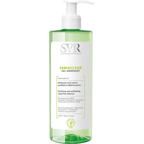 Гель SVR Sebiacler очищающий для жирной и комбинированной кожи 400 мл в аптеке - фото №1 Гель SVR Sebiacler очищающий для жирной и комбинированной кожи 400 мл в аптеке