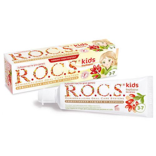 Зубная паста детская R.O.C.S. Барбарис 45 г купить - фото №1 Зубная паста детская R.O.C.S. Барбарис 45 г купить