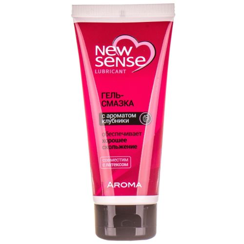 Гель-смазка New Sense (Нью Сенс) с ароматом клубники 100 мл заказать - фото №1 Гель-смазка New Sense (Нью Сенс) с ароматом клубники 100 мл заказать