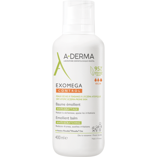 Бальзам-эмолент A-Derma (А-Дерма) Exomega Control для атопической кожей детей и взрослых, 400 мл фото - фото №1 Бальзам-эмолент A-Derma (А-Дерма) Exomega Control для атопической кожей детей и взрослых, 400 мл фото