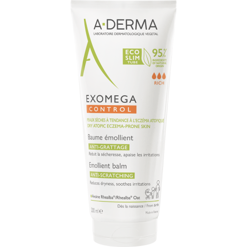 Бальзам-эмолент A-Derma (А-Дерма) Exomega Control для атопической кожей детей и взрослых, 200 мл в интернет-аптеке - фото №1 Бальзам-эмолент A-Derma (А-Дерма) Exomega Control для атопической кожей детей и взрослых, 200 мл в интернет-аптеке