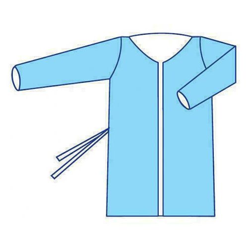 Халат медицинский хирургический одноразовый стерильный халат стандартный, изготовленный с материала спанлейс размер XL в Украине - фото №1 Халат медицинский хирургический одноразовый стерильный халат стандартный, изготовленный с материала спанлейс размер XL в Украине