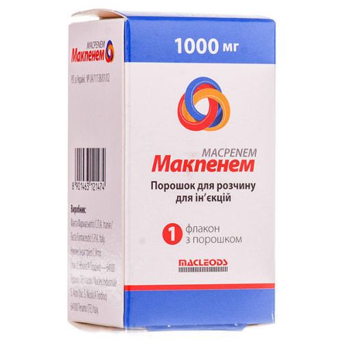 Макпенем 1000 мг порошок №1 в городе Одесса : цены, характеристики. - фото №1 Макпенем 1000 мг порошок №1 в городе Одесса : цены, характеристики.