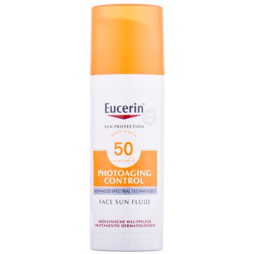 Флюид Eucerin (Юцерин) Sun Protection солнцезащитный антивозрастной SPF50 50 мл в интернет-аптеке - фото №1 Флюид Eucerin (Юцерин) Sun Protection солнцезащитный антивозрастной SPF50 50 мл в интернет-аптеке