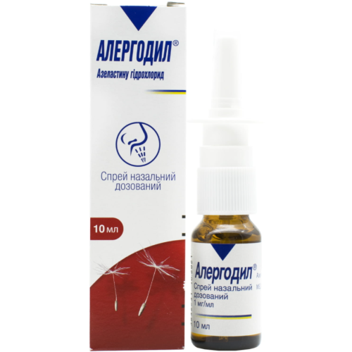 Алергодил 1 мг/мл спрей назальний 10 мл в місті Одеса : ціни, характеристика. - фото №1 Алергодил 1 мг/мл спрей назальний 10 мл в місті Одеса : ціни, характеристика.