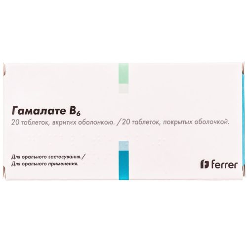 Гамалате В6 таблетки №20 в интернет-аптеке - фото №1 Гамалате В6 таблетки №20 в интернет-аптеке