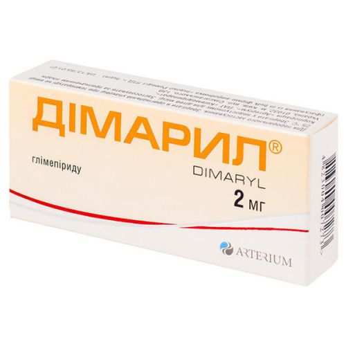 Дімарил 2 мг таблетки №60 в місті Одеса : ціни, характеристика. - фото №1 Дімарил 2 мг таблетки №60 в місті Одеса : ціни, характеристика.