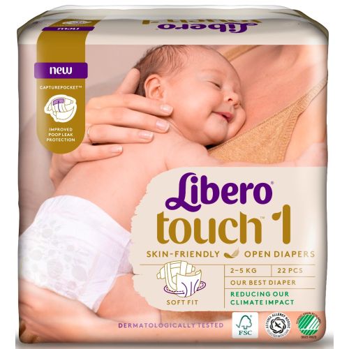 Подгузники Libero Touch р.1 (2-5 кг) №22 в интернет-аптеке - фото №1 Подгузники Libero Touch р.1 (2-5 кг) №22 в интернет-аптеке
