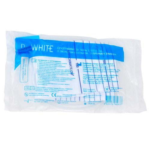 Мочеприемник Dr.White (Доктор Уайт) с обратным клапаном с прямым сливом 2000 мл №1 ADD - фото №1 Мочеприемник Dr.White (Доктор Уайт) с обратным клапаном с прямым сливом 2000 мл №1 ADD