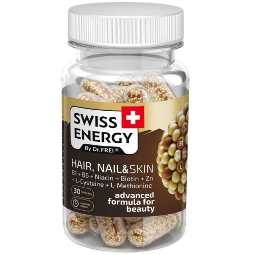 Swiss Energy (Свісс Енерджі) Hair, Nail & Skin капсули №30 недорого - фото №1 Swiss Energy (Свісс Енерджі) Hair, Nail & Skin капсули №30 недорого