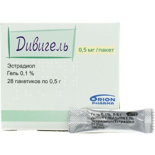 Дивігель 0,1% гель 0,5 г пакетики №28 купити - фото №1 Дивігель 0,1% гель 0,5 г пакетики №28 купити