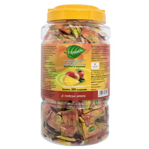 Гамма со вкусом манго леденцы №300 в городе Одесса : цены, характеристики. - фото №1 Гамма со вкусом манго леденцы №300 в городе Одесса : цены, характеристики.