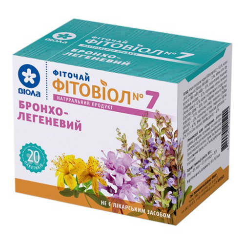 Фіточай №7 Фітовіол бронхо-легеневий 1,5 г №20 в місті Одеса : ціни, характеристика. - фото №1 Фіточай №7 Фітовіол бронхо-легеневий 1,5 г №20 в місті Одеса : ціни, характеристика.