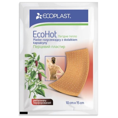 Пластырь перцовый Ecoplast EcoHot перфорированный 10 см x 15 см №1 ADD - фото №1 Пластырь перцовый Ecoplast EcoHot перфорированный 10 см x 15 см №1 ADD