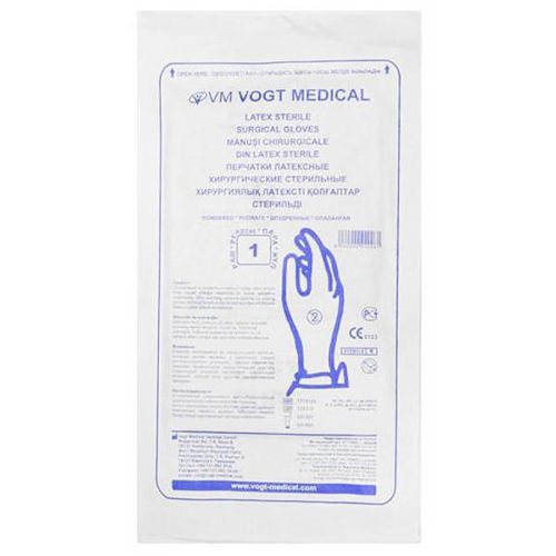 Перчатки Vogt Medical хирургические стерильные латексные р. 8.5 (пара) заказать - фото №1 Перчатки Vogt Medical хирургические стерильные латексные р. 8.5 (пара) заказать