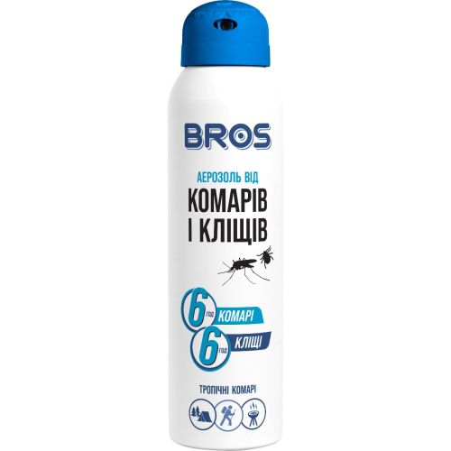 Аэрозоль Bros от комаров и клещей, 90 мл в интернет-аптеке - фото №1 Аэрозоль Bros от комаров и клещей, 90 мл в интернет-аптеке