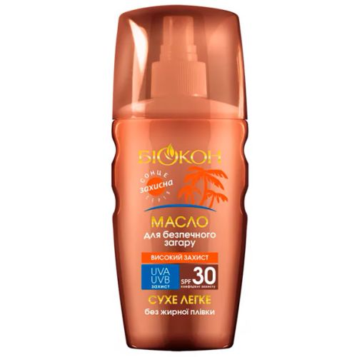Масло для безопасного загара Биокон Высокая защита SPF 30, 160 мл ADD - фото №1 Масло для безопасного загара Биокон Высокая защита SPF 30, 160 мл ADD
