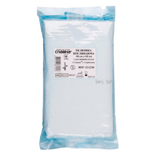 Пелюшка поглинаюча з адгезивним краєм 60 х 60 см фото - фото №1 Пелюшка поглинаюча з адгезивним краєм 60 х 60 см фото