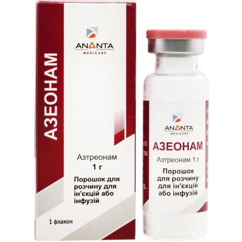 Азеонам 1 г порошок для инъекций или инфузий флакон №1 в городе Одесса : цены, характеристики. - фото №1 Азеонам 1 г порошок для инъекций или инфузий флакон №1 в городе Одесса : цены, характеристики.