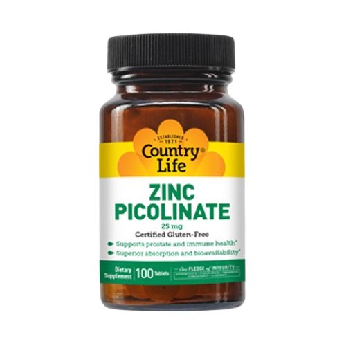 Country Life (Кантрі лайф) Zinc Picolinate (Піколінат цинку) 25 мг таблетки №100 ADD - фото №1 Country Life (Кантрі лайф) Zinc Picolinate (Піколінат цинку) 25 мг таблетки №100 ADD