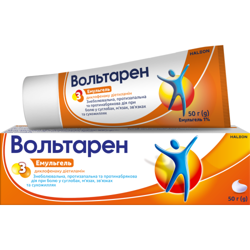 Вольтарен 1% эмульгель 50 г фото - фото №1 Вольтарен 1% эмульгель 50 г фото