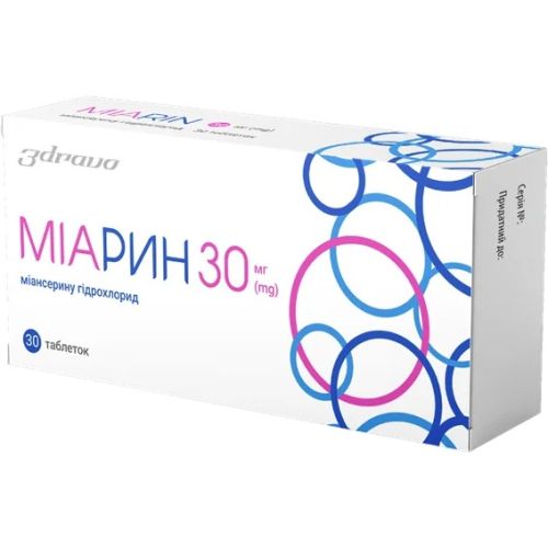 Міарин 30 мг таблетки №30 ADD - фото №1 Міарин 30 мг таблетки №30 ADD