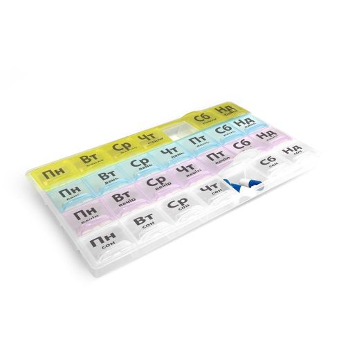 Органайзер пластиковый Enjee HTP 029 для таблеток Неделя Maxi в интернет-аптеке - фото №1 Органайзер пластиковый Enjee HTP 029 для таблеток Неделя Maxi в интернет-аптеке